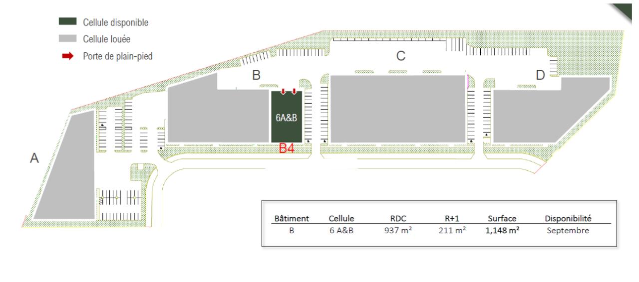 Local d'activité Lisses 1148m² Location Local d'activité Lisses OLACT2532913
