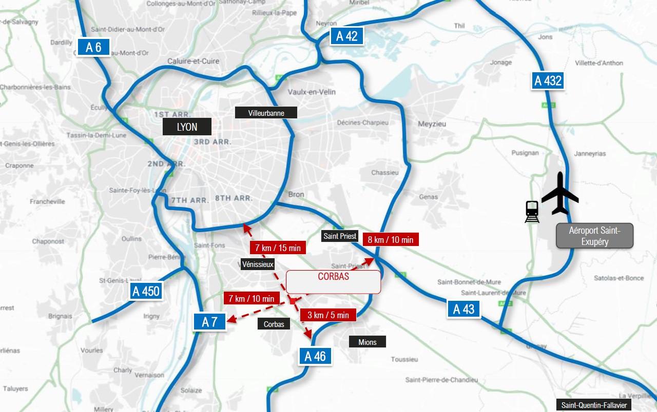 Entrepôt Classe A Corbas 8015m² Location Entrepôt Classe A Corbas OLLOG2426728