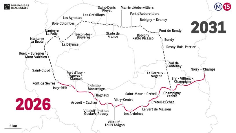 Cartographie Ligne 15 2026